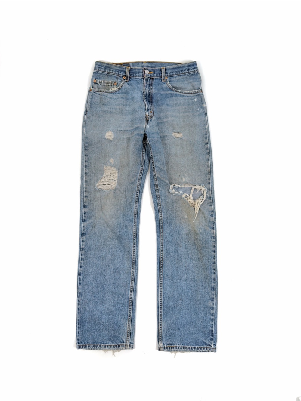 VTG Levi's 505 Jeans Men’s 31/32 Regular Fit Straight Leg Distress Trashed 90’s